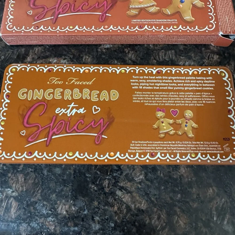 Too Faced Gingerbread Extra Spicy Eye Shadow Palette Limited Edition NEW